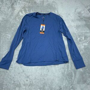 Spyder Active Womens Blue Long-Sleeve Athletic Top XXL Lightweight Stretch a0483